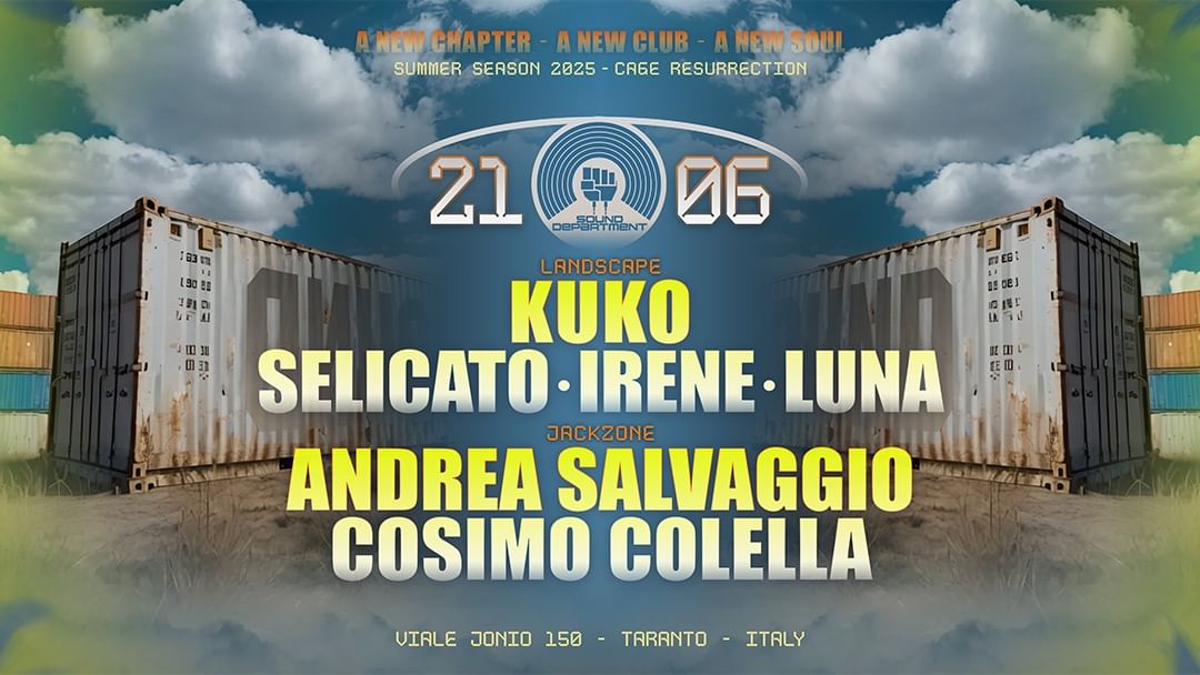 Capa do evento Sound Department 21 JUNE w/ KUKO and ANDREA SALVAGGIO