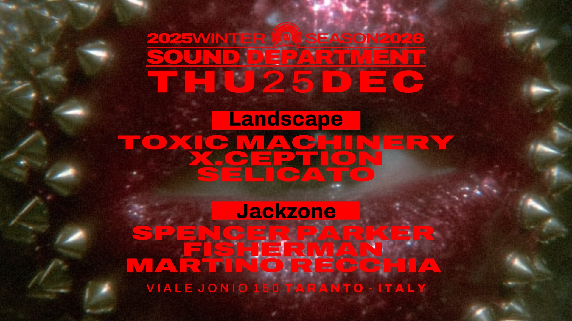 Sound Department 25 Dec w/TOXIC MACHINERY and SPENCER PARKER image