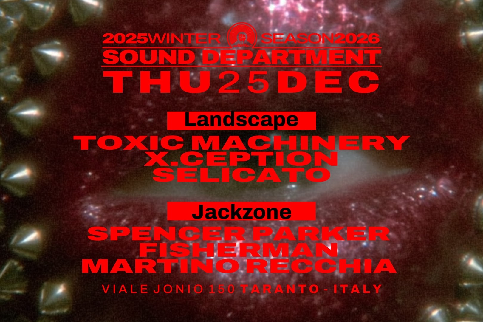 Sound Department 25 Dec w/TOXIC MACHINERY and SPENCER PARKER image