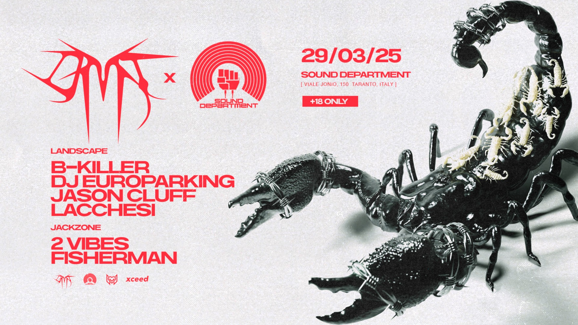 Sound Department 29 March w/ DJEUROPARKING, LACCHESI, JASON CLUFF AND 2 VIBES image