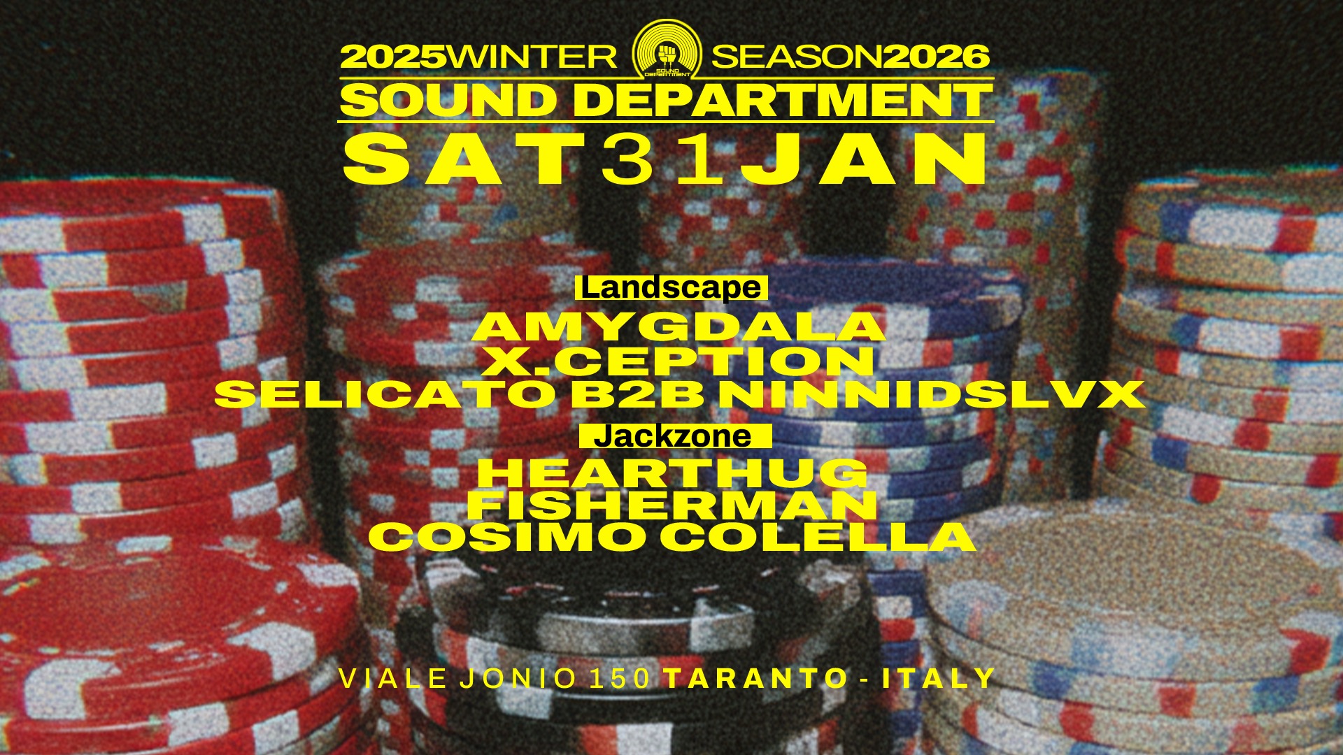 Sound Department 31 Jan w/AMYGDALA and HEARTHUG image