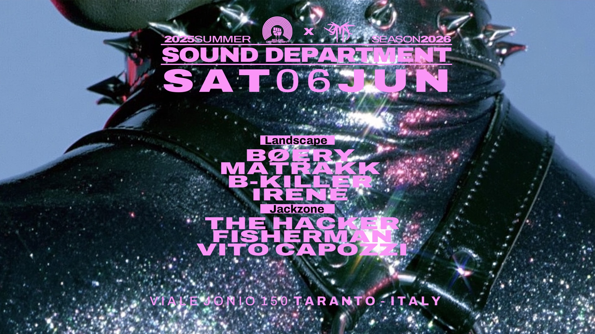 SOUND DEPARTMENT 6 JUNE W/BØERY, MATRAKK and THE HACKER image