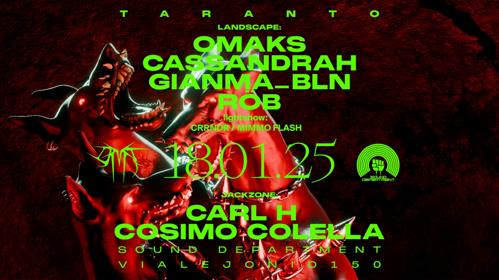 Sound Department & DMT 18 Jan w/ OMAKS and CARL H image