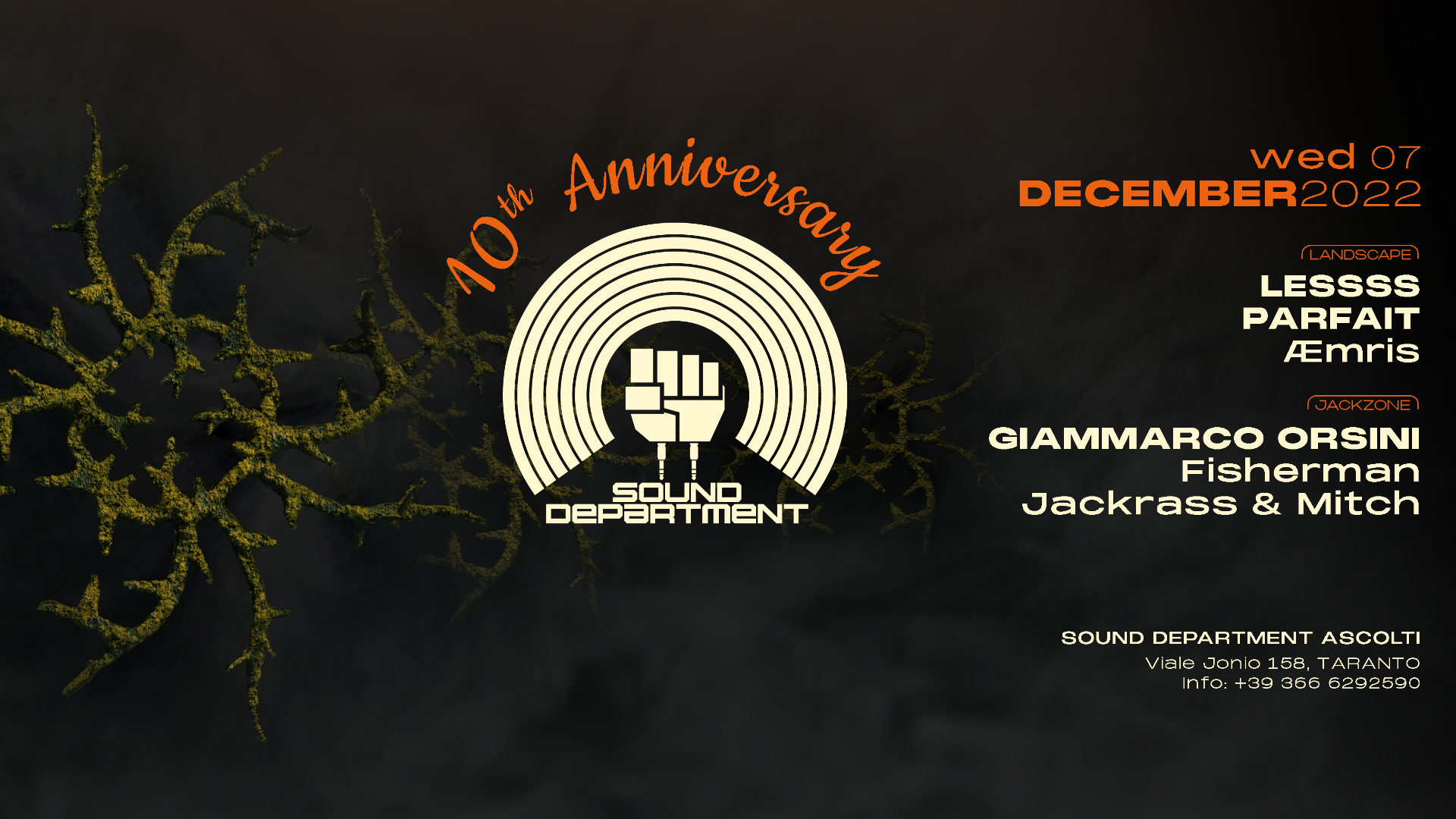 Sound Department w/ LESS, PARFAIT and GIAMMARCO ORSINI image