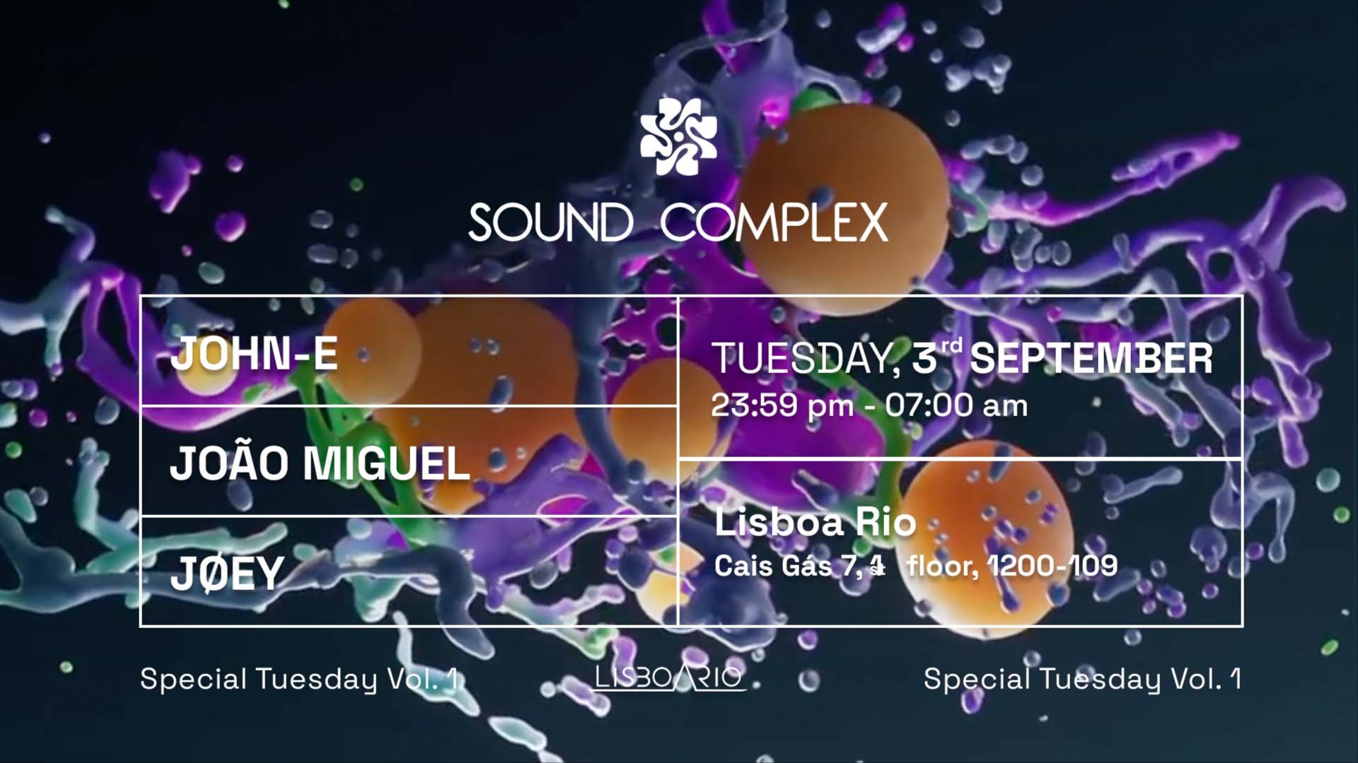 SoundComplex | Tuesday 3rd September image
