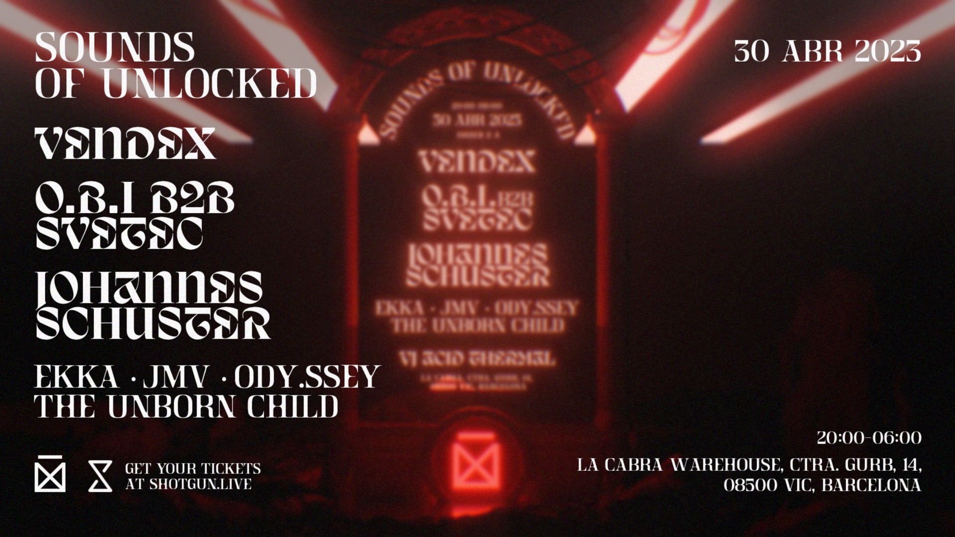 Sounds of Unlocked +10H Rave | O.B.I. b2b SveTec, Vendex, Johannes Schuster + more image