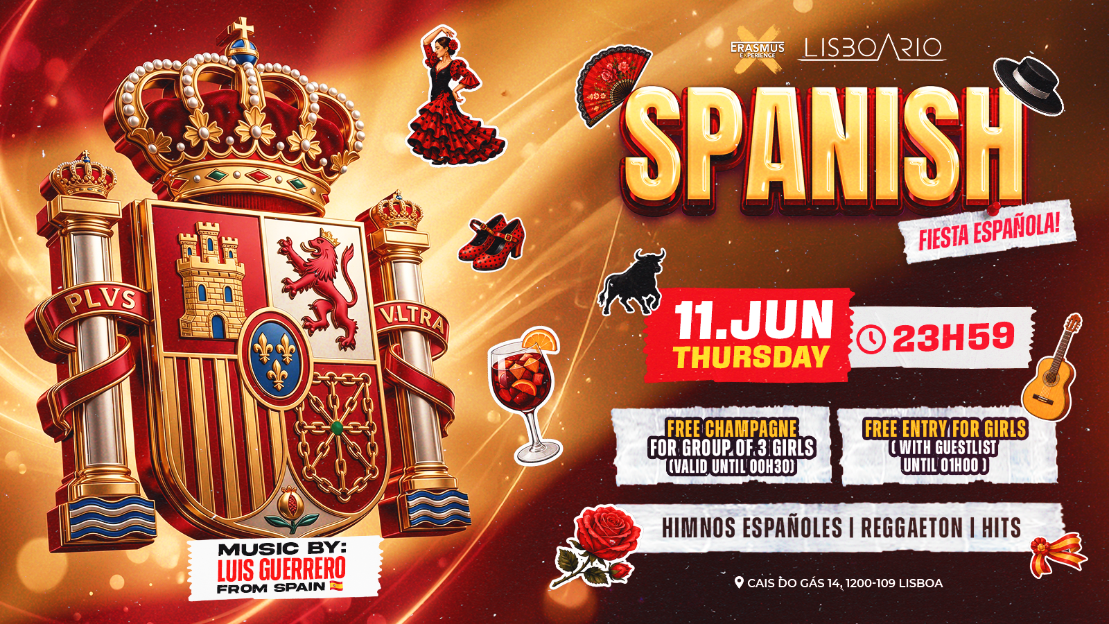 SPANISH PARTY 🇪🇸- Free entrance (men & women) until 1am image