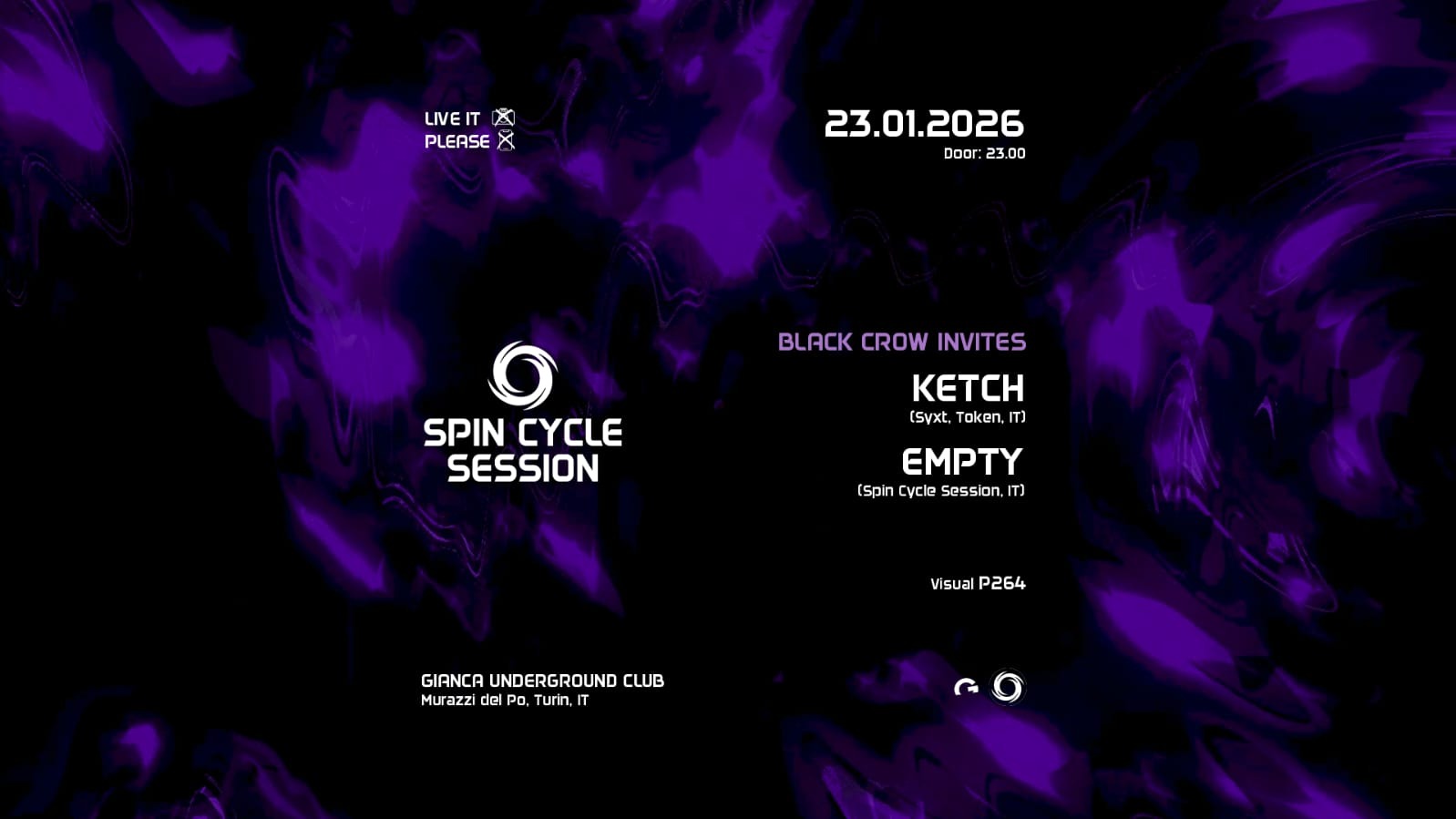 Spin Cycle Session 5  / BLACK CROW invites KETCH (Syxt, Token, IT)  image