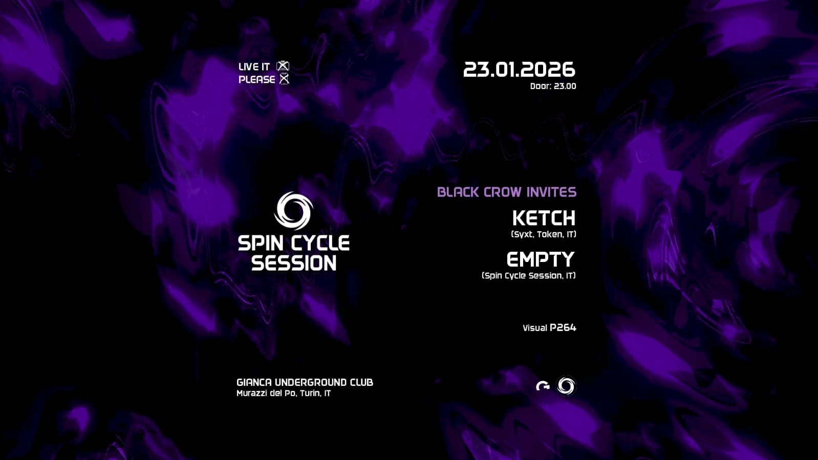 Spin Cycle Session 5 / BLACK CROW invites KETCH (Syxt, Token, IT) image