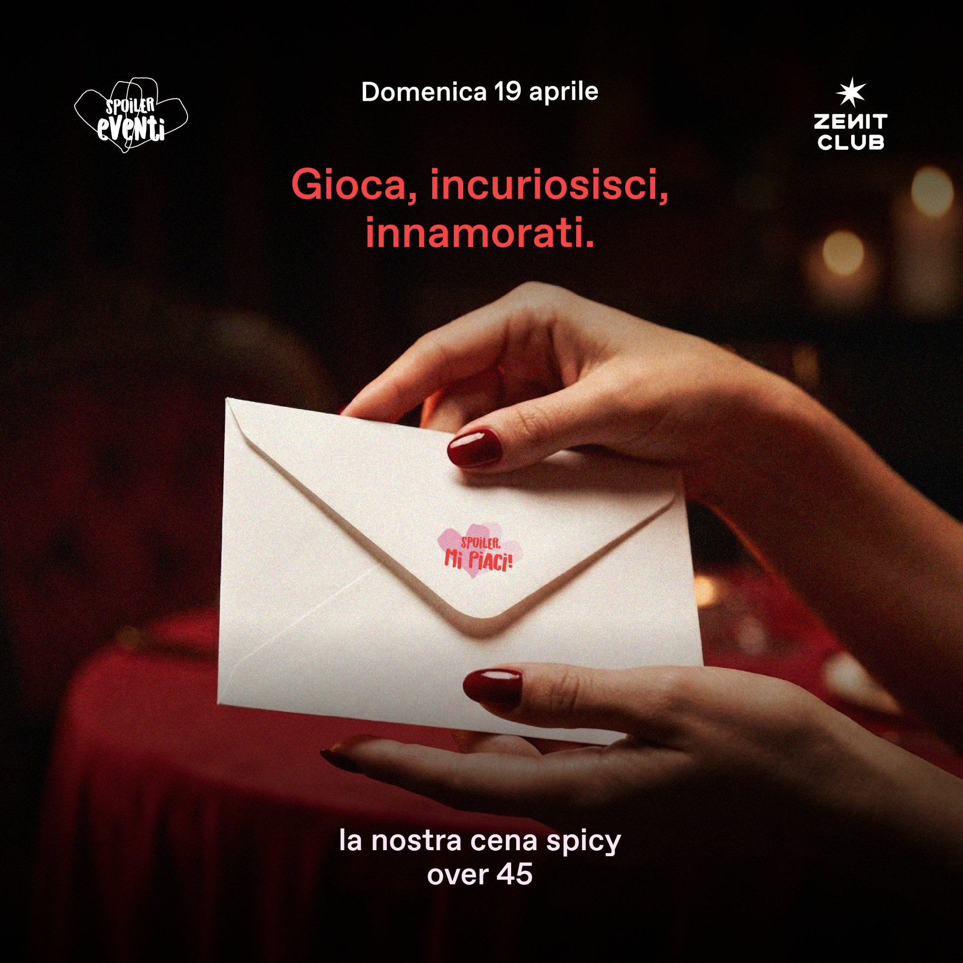 Cartel oficial del evento Spoiler, mi piaci