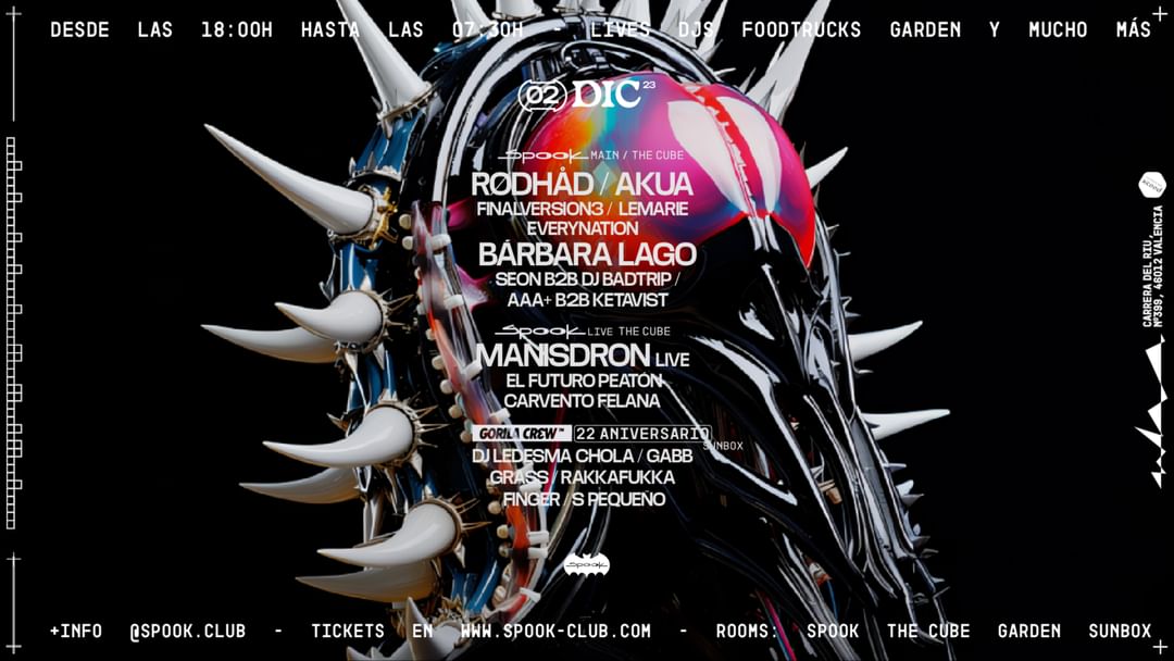 Spook (Rødhåd + Akua) + Spook Live (Manisdron) + Gorila-Eventplakat