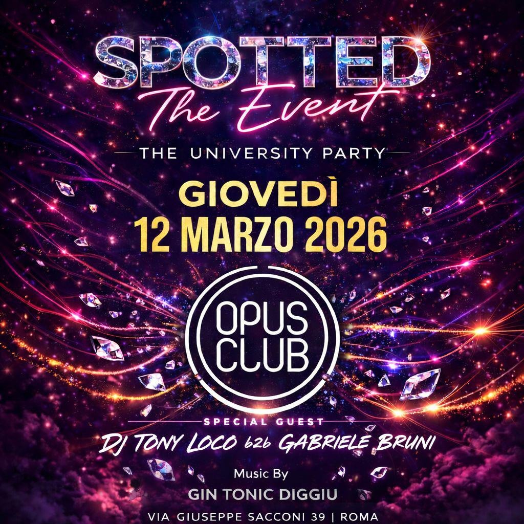Spotted- The Event Giovedì 12 marzo @Opus Club image