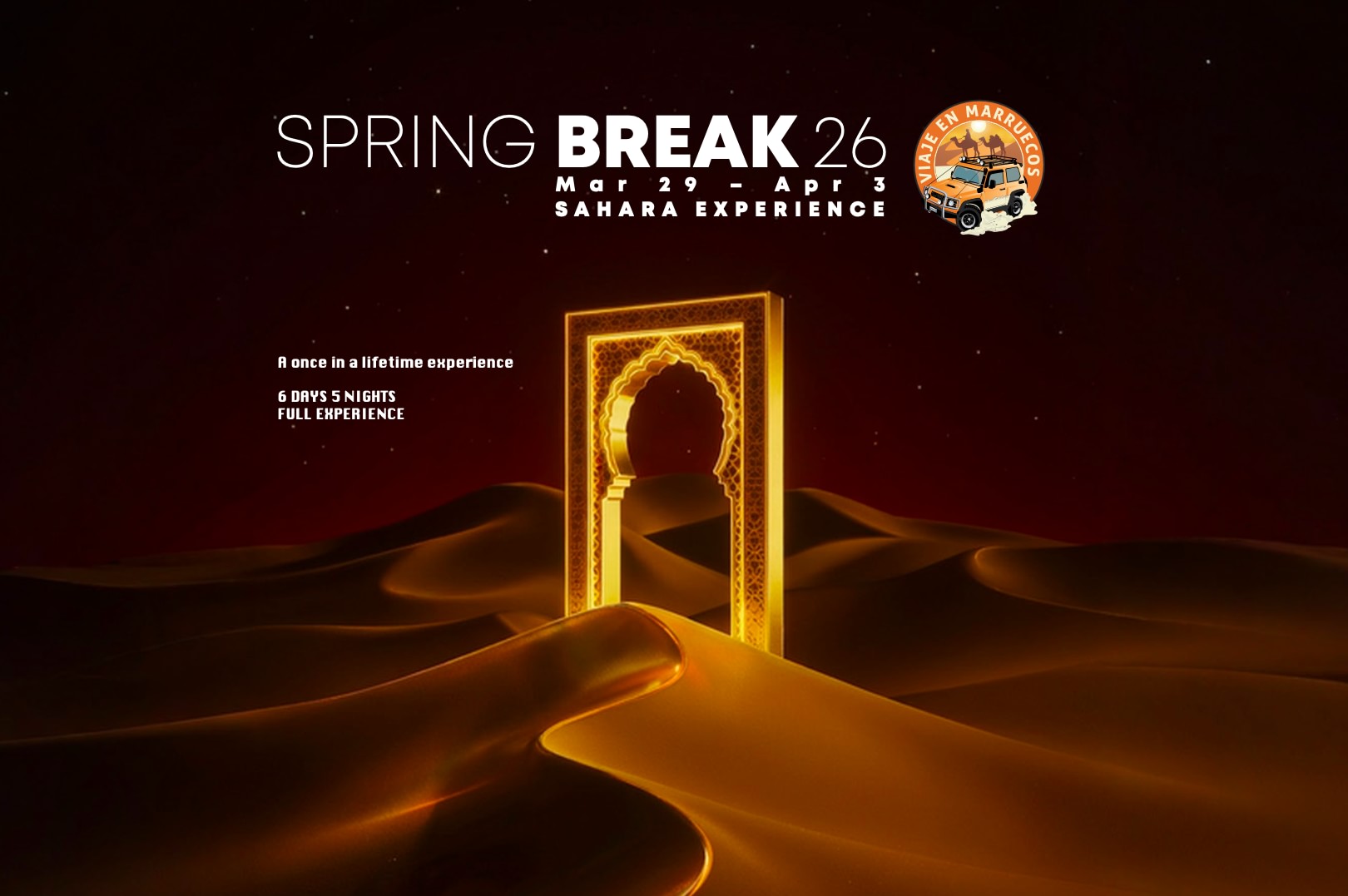 SPRING BREAK ’26 by @viajeenmarruecos | Mar 29 – Apr 3 image