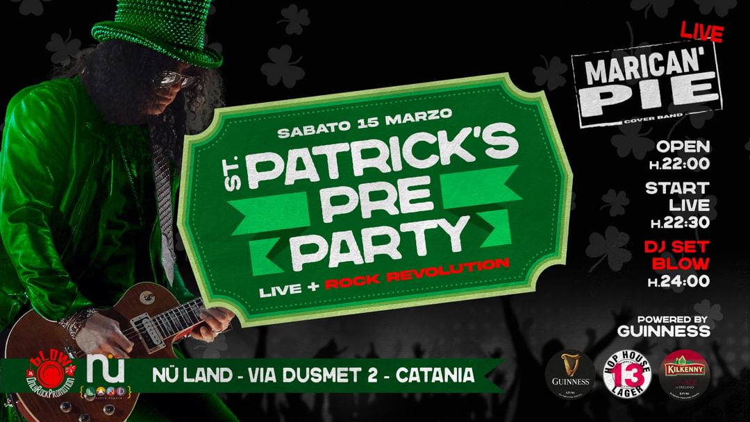 Couverture de l'événement St. Patrick’s Day Pre Party