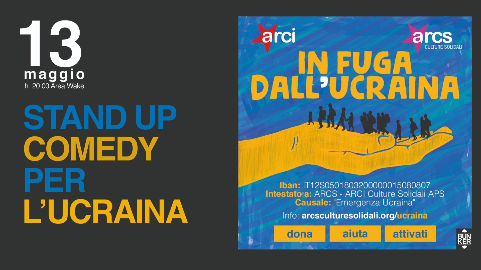 Stand Up Comedy per L'Ucraina @Bunker
