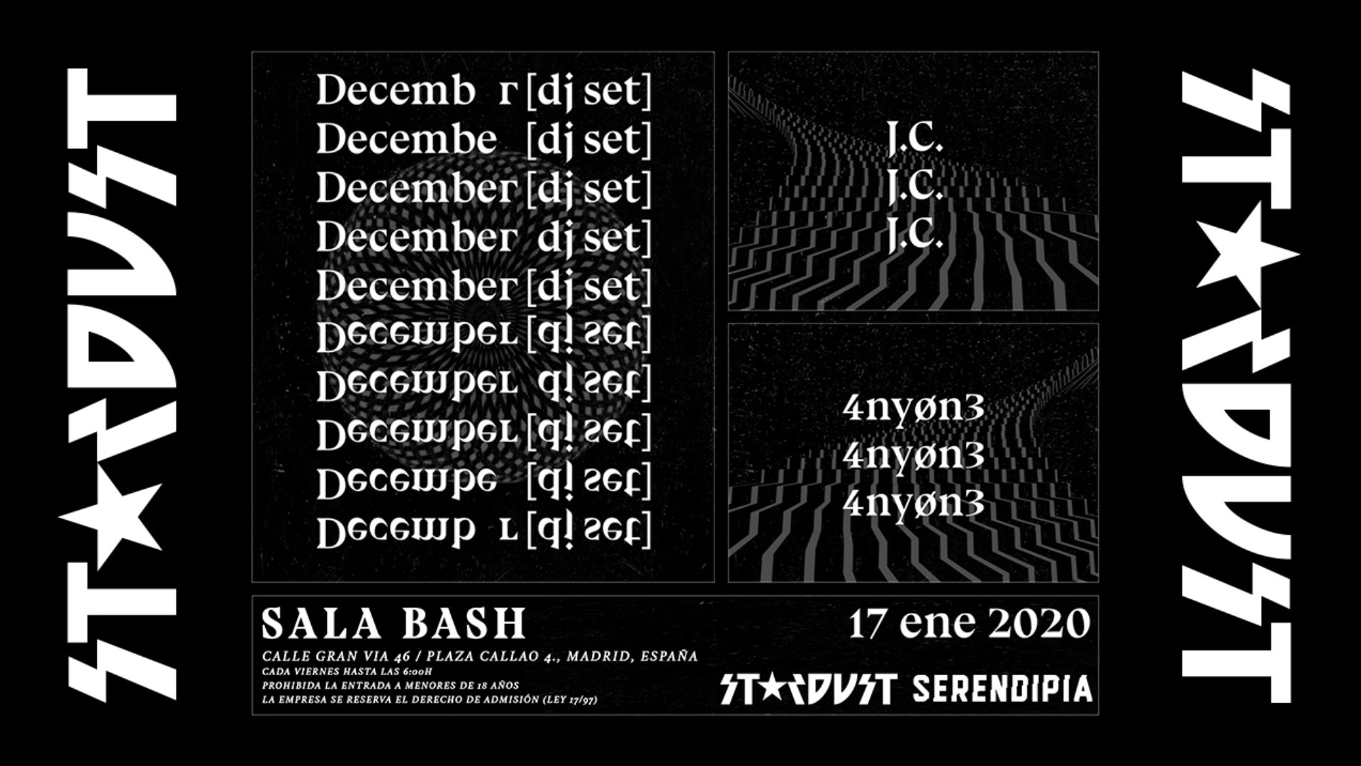 Stardust 'in Exile' Invites: December, J.C., 4ny0n3 image