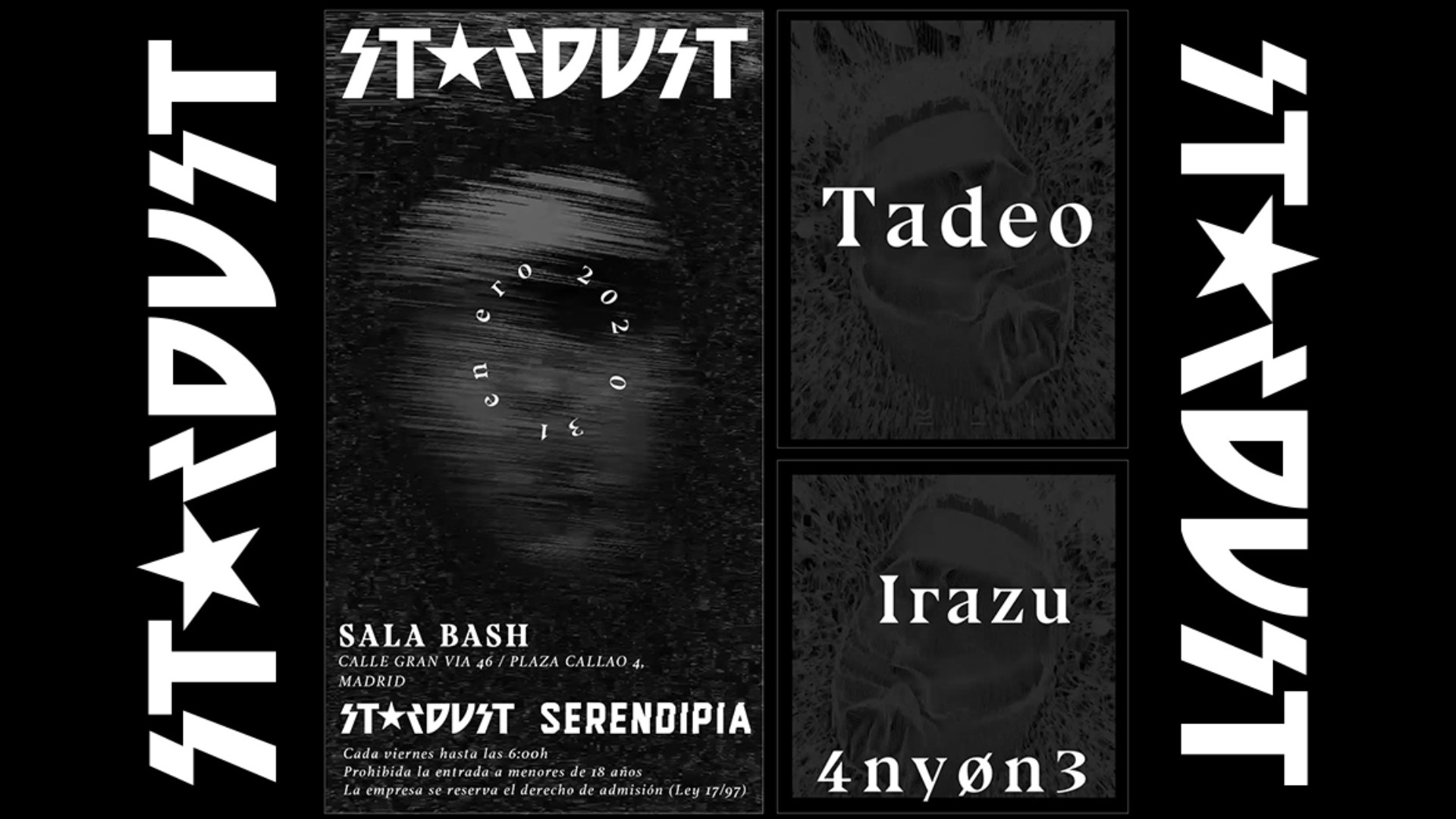 Stardust 'in Exile' Invites: Tadeo, Irazu, 4NY0N3