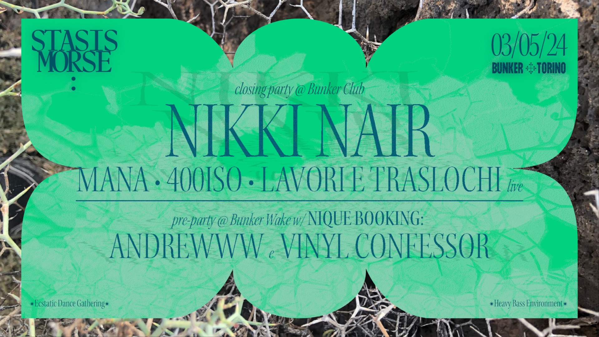 Stasis:Morse Closing Party w/ Nikki Nair