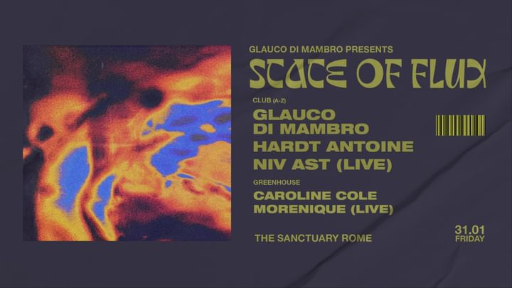 Cover for event: STATE OF FLUX - Glauco Di Mambro, Hardt Antoine, Niv Ast LIVE 