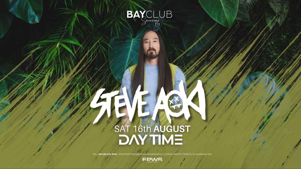 STEVE AOKI DAY TIME 16.08 | Bay Club Sanremo image
