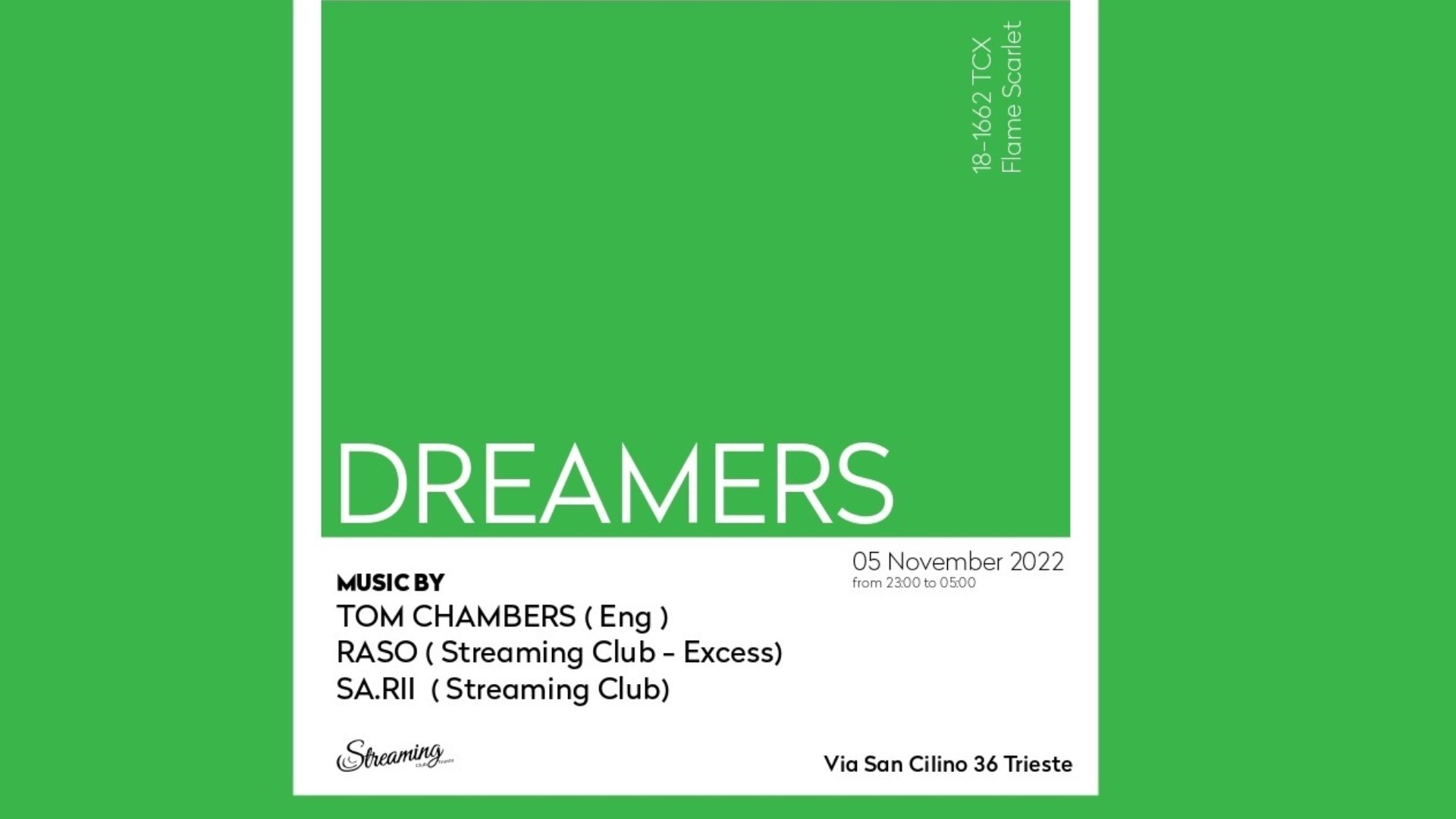 STREAMING CLUB@DREAMERS OPENING PARTY