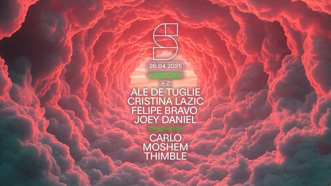 STUDIO present: ALE DE TUGLIE | CRISTINA LAZIC | JOEY DANIEL & MORE-Eventplakat