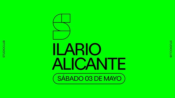 Cover for event: STUDIO present: ILARIO ALICANTE