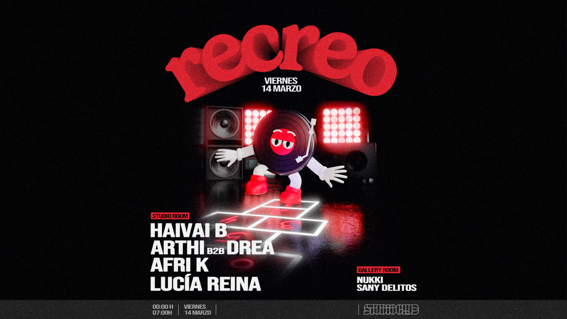 STUDIO x RECREO CON HAIVAI B, ARTHI B2B DREA, AFRI K, LUCIA REINA, SANY DELITOS Y NUKKI
