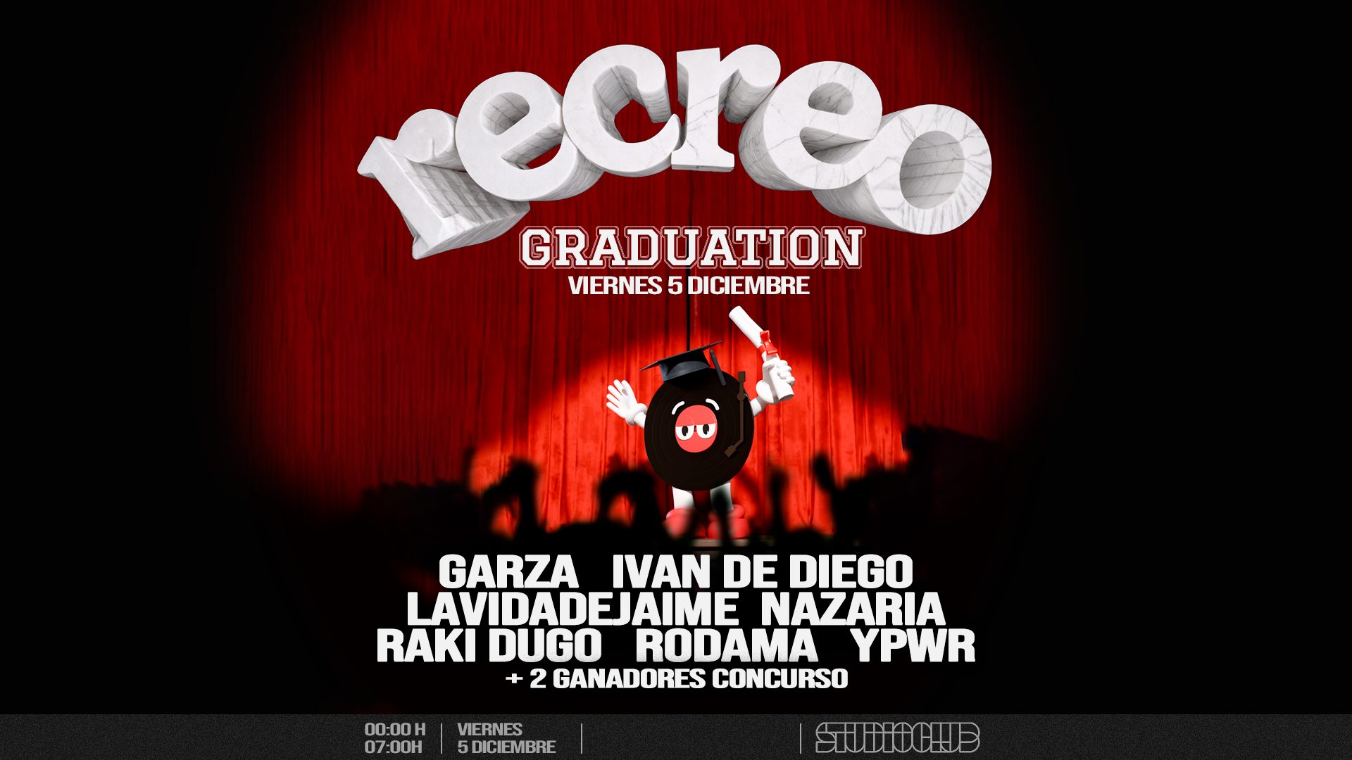 STUDIO x RECREO CON LAVIDADEJAIME, RODAMA, IVAN DE DIEGO, RAKI DUGO, GARZA, YPWR Y NAZARIA image