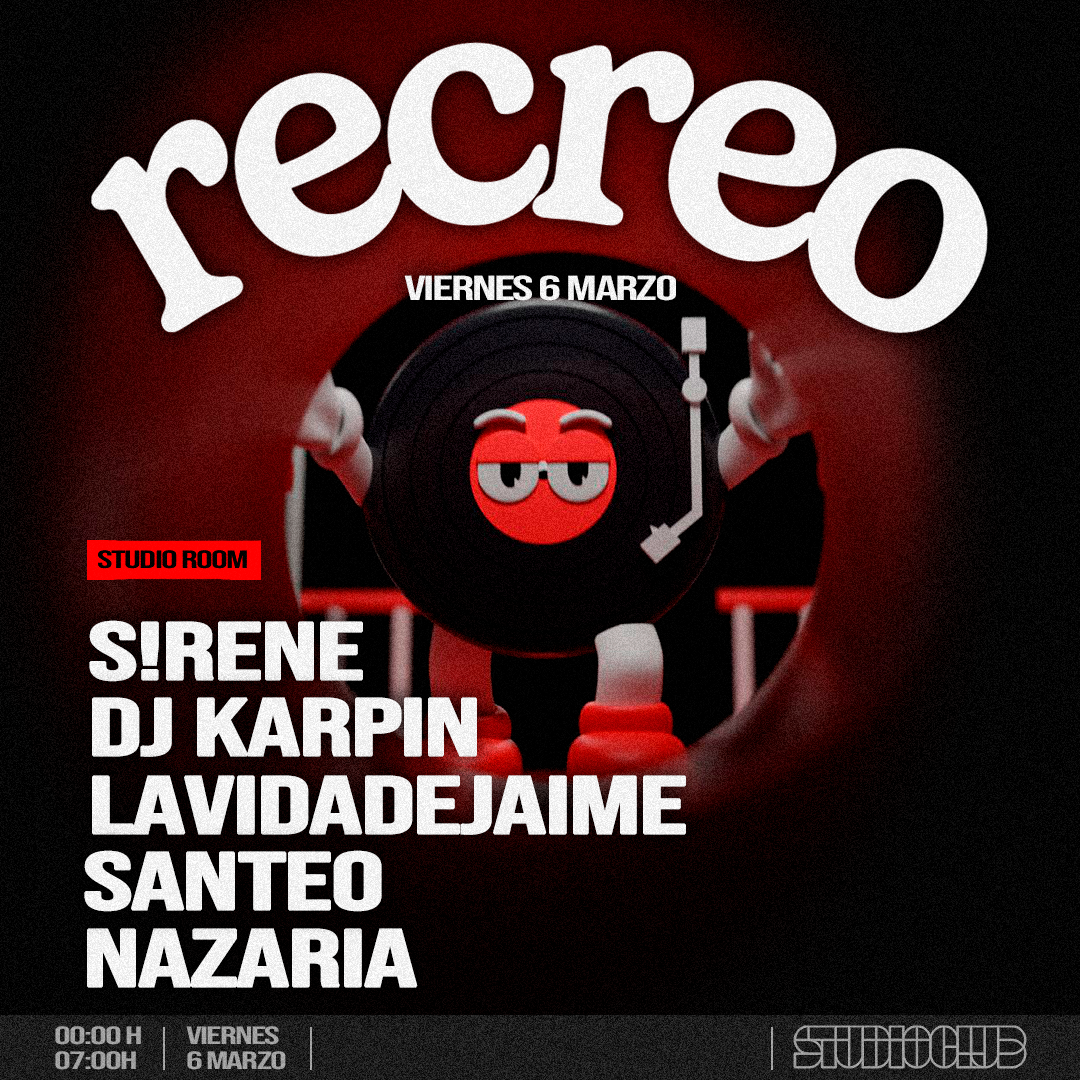STUDIO x RECREO CON S!RENE, DJ KARPIN, LAVIDADEJAIME, SANTEO Y NAZARIA image
