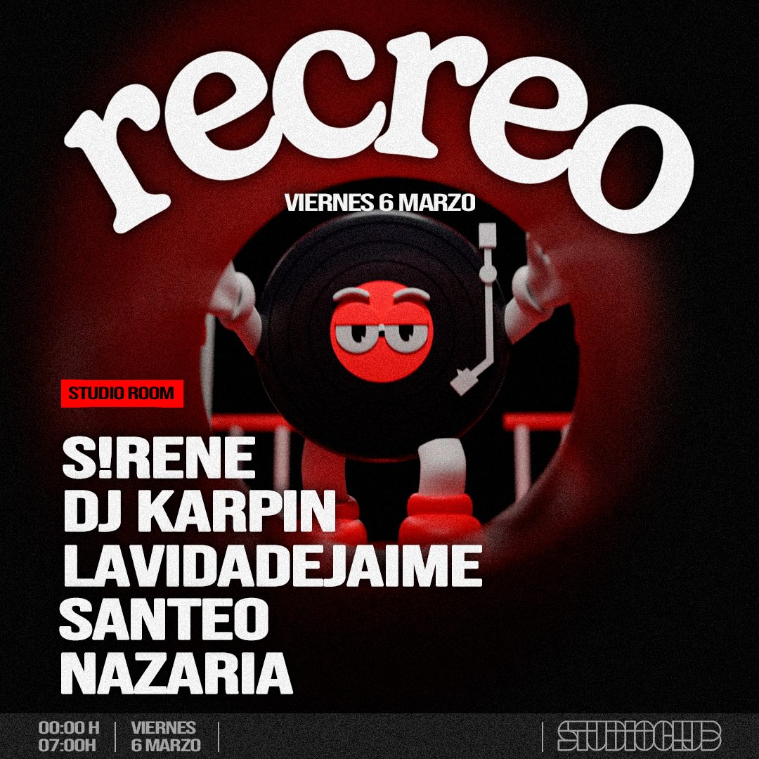 STUDIO x RECREO CON S!RENE, DJ KARPIN, LAVIDADEJAIME, SANTEO Y NAZARIA image