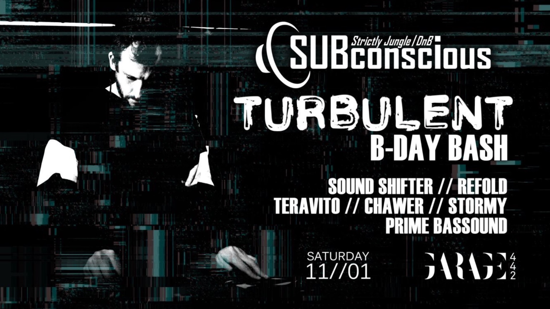 Subconscious // Turbulent's 2nd 20th Jungle DnB B-Day Bash image