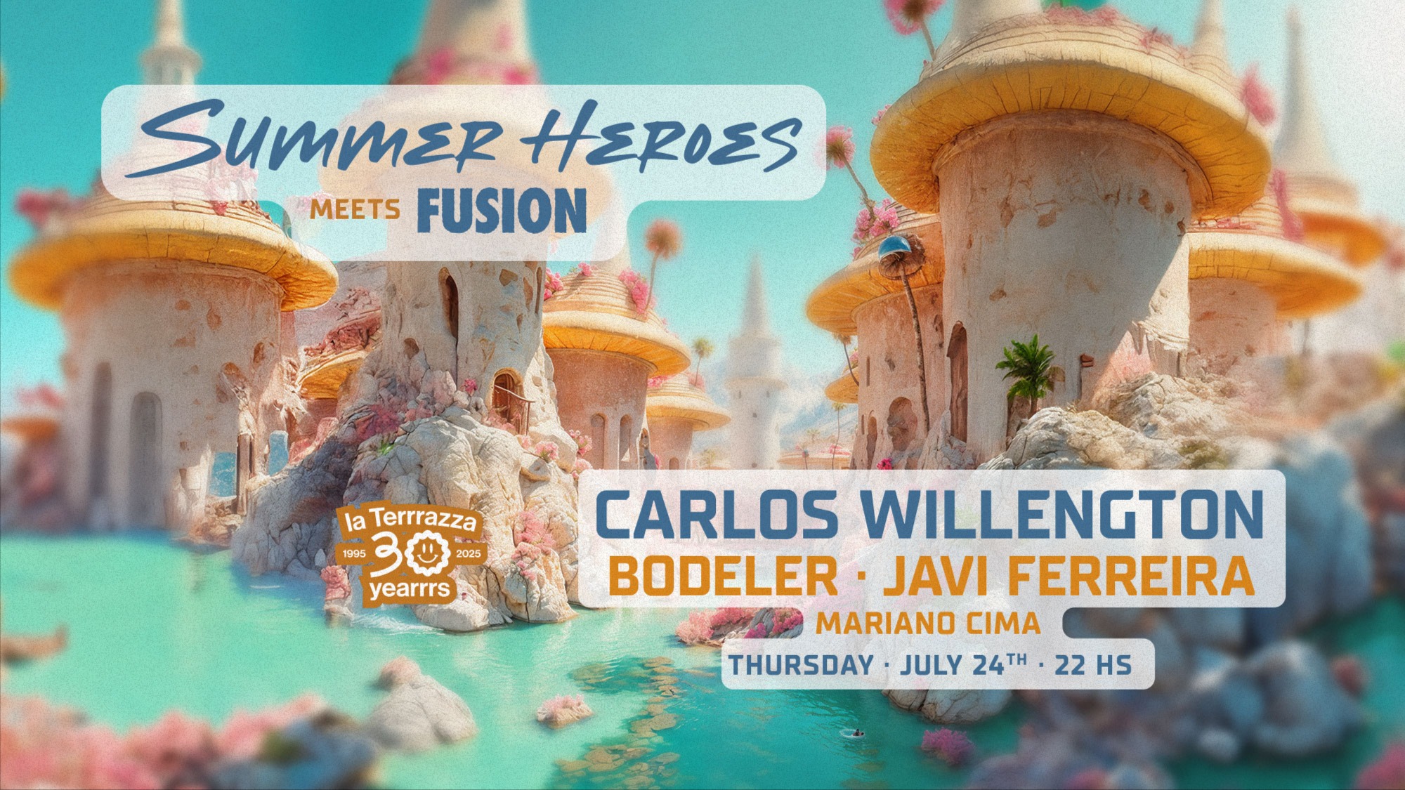 SUMMER HEROES meets FUSION / Open Air with CARLOS WILLENGTON & Bodeler / La Terrrazza image