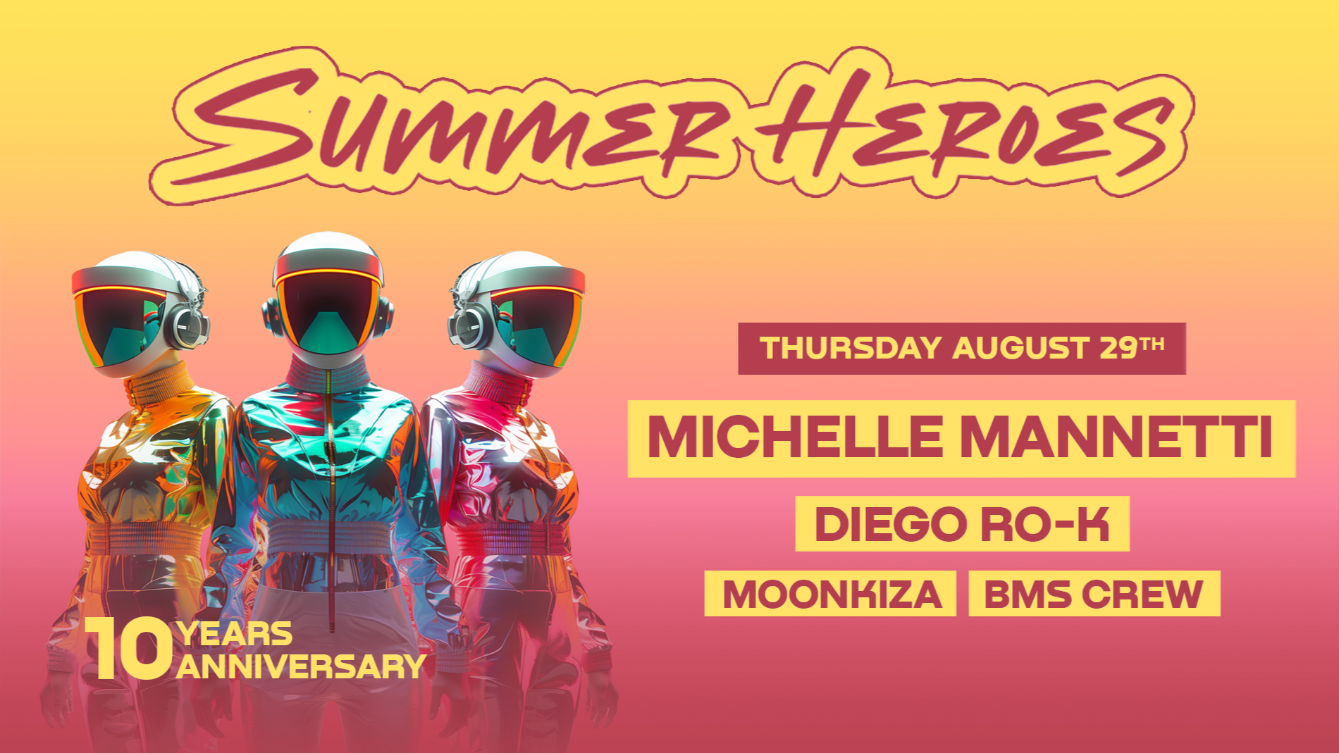 SUMMER HEROES - Open Air - 10th Season Closing with MICHELE MANETTI & DIEGO RO-K image