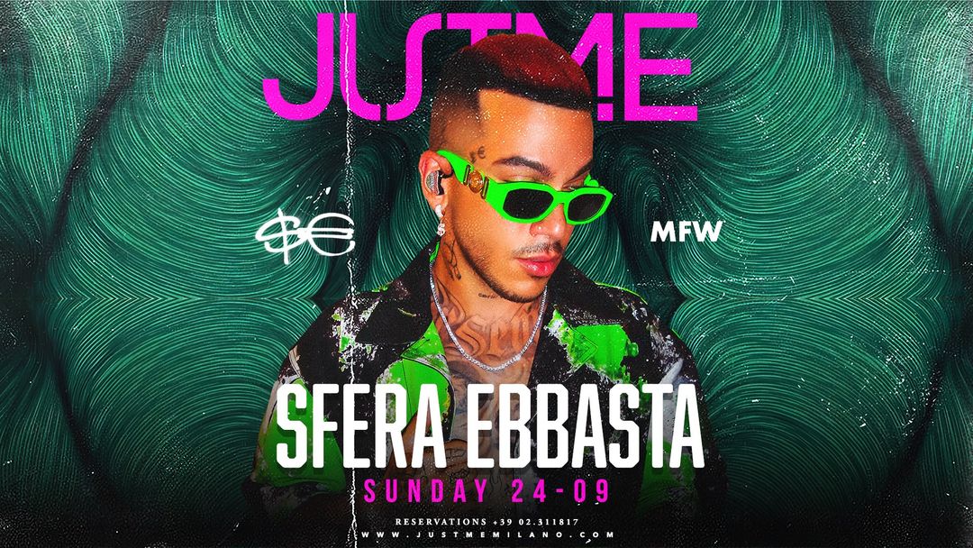 Cartel del evento Sunday Night - Sfera Ebbasta Uptown Nights MFW 2023