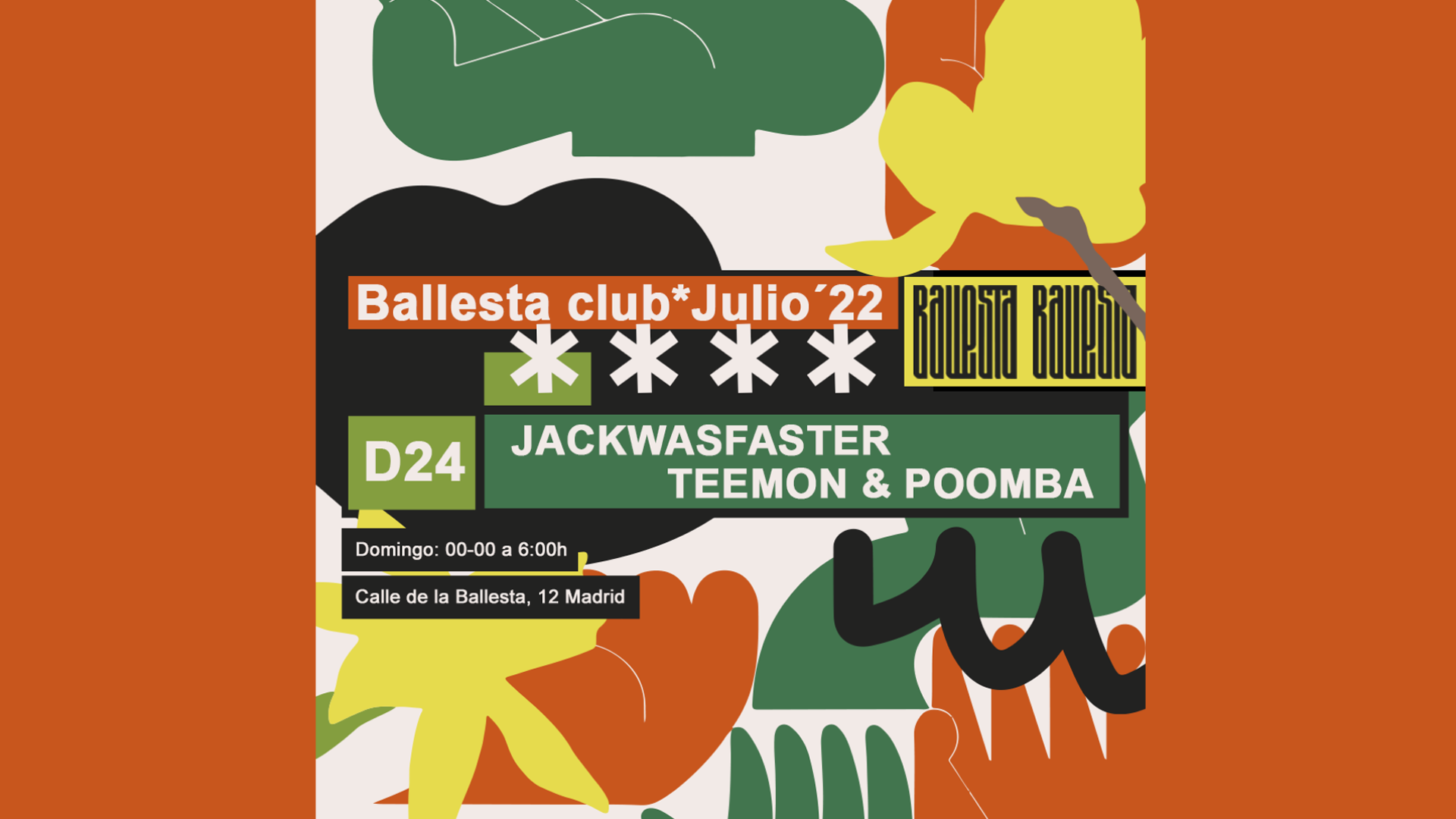 SUNDAY w/ JACKWASFASTER + TEEMON & POOMBA image