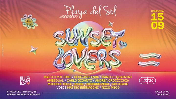 Cover for event: SUNSET LOVERS - Playa del Sol 