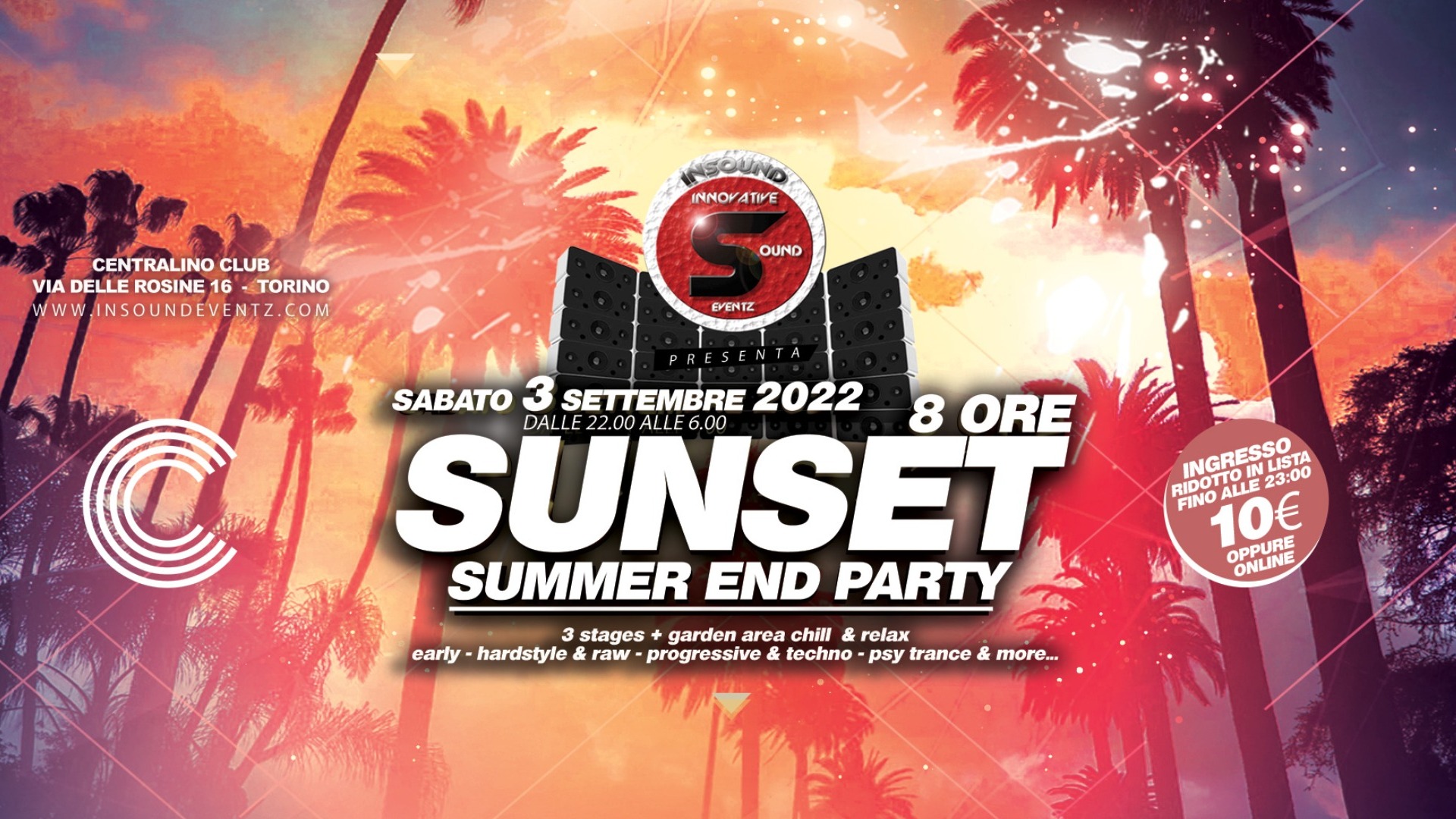 SUNSET - Summer End Party @ Centralino Club | Ingresso 10€ image