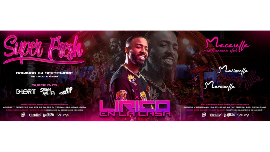 Cartell de l'esdeveniment SUPER FRESH - "LIRICO EN LA CASA" | DOMINGO 24/09