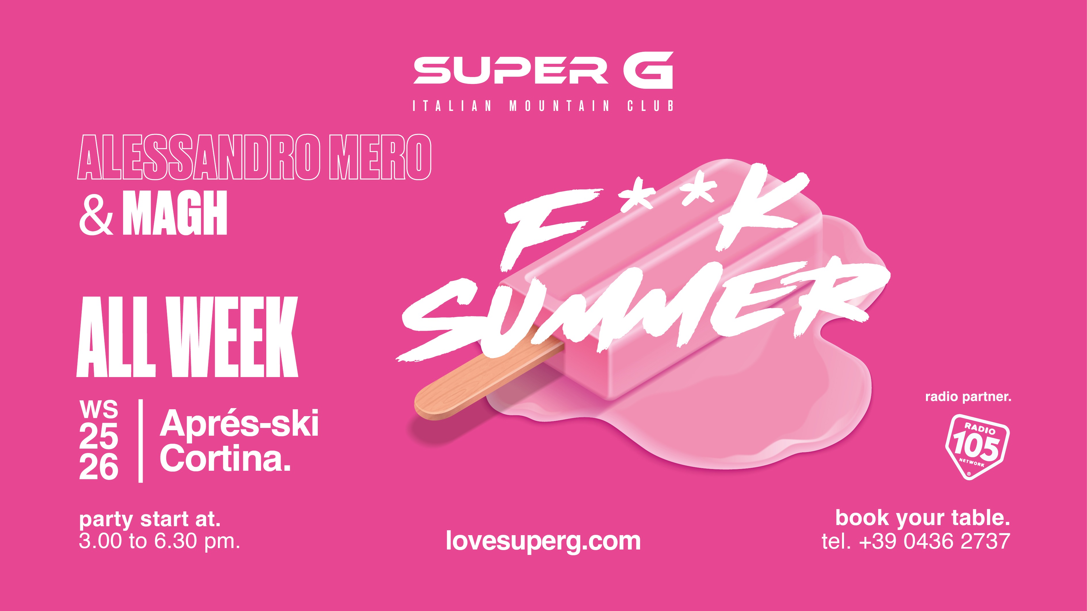 SUPER G presents F**K SUMMER | Après-ski image