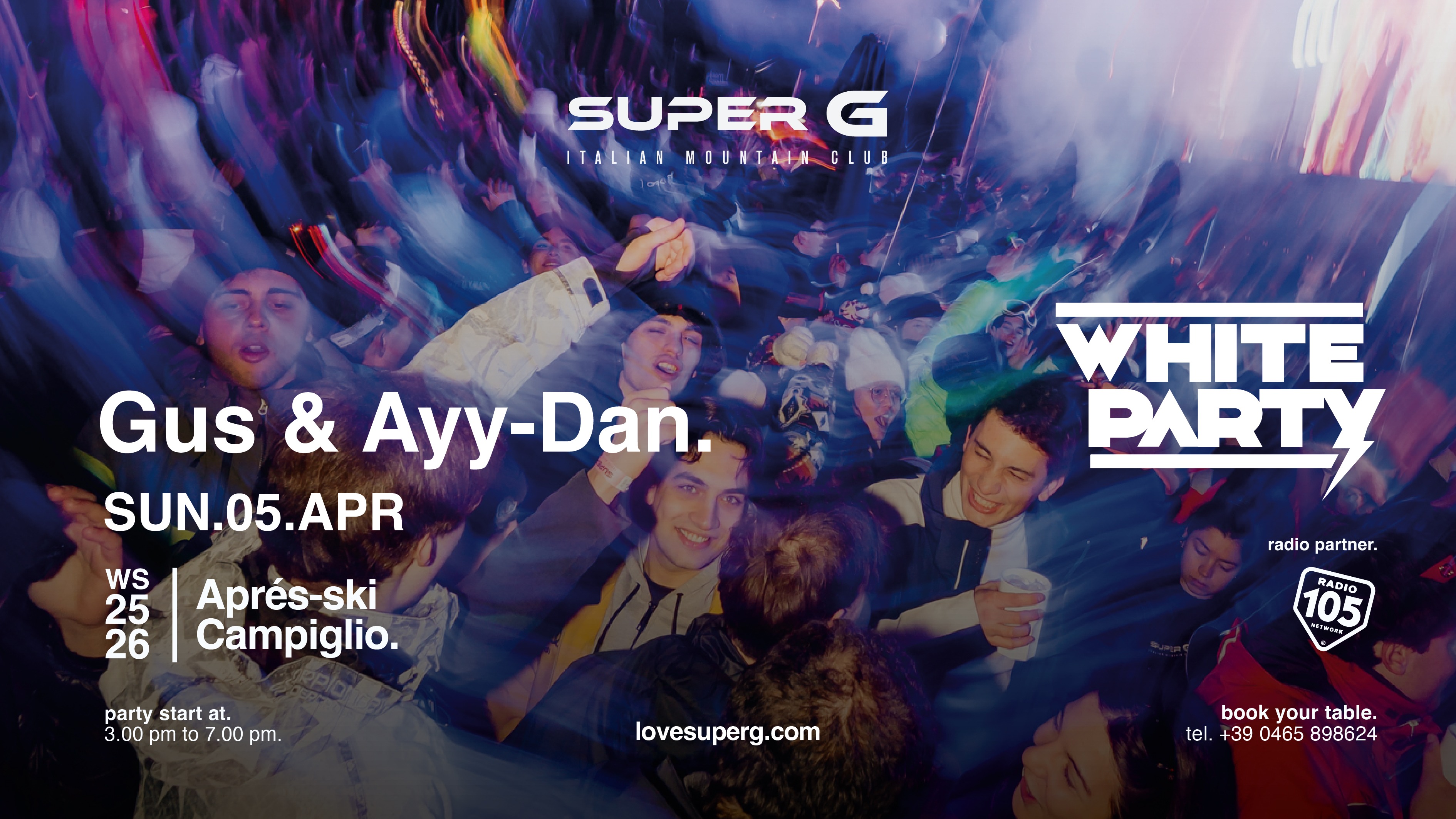 SUPER G presents WHITE PARTY | Après-ski image