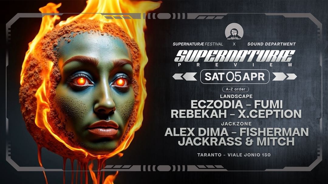 Capa do evento Supernaturae preview 5 April w/Eczodia, Fumi, Rebekah and Alex Dima 