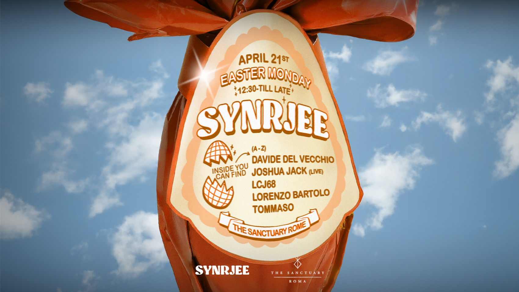SYNRJEE Easter Monday @THE SANCTUARY Rome image