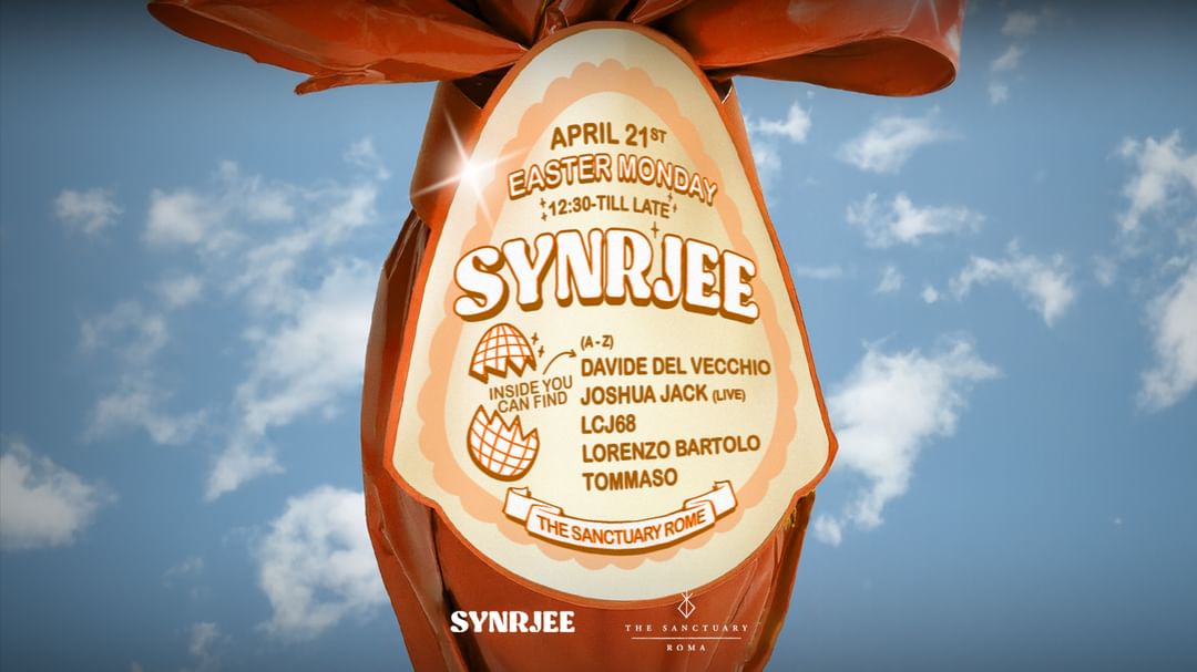 Copertina evento SYNRJEE Easter Monday @THE SANCTUARY Rome