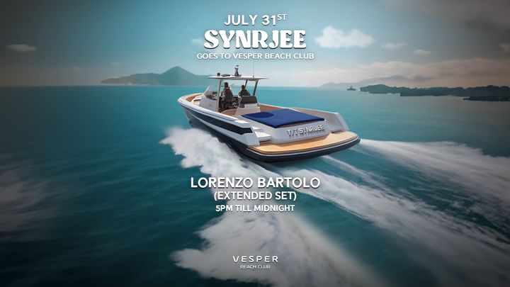 Cover for event: SYNRJEE goes to Vesper Beach Club - 31/07