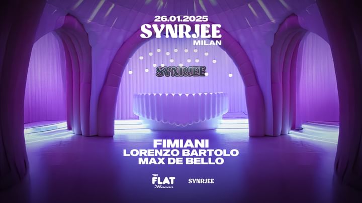 Cover for event: SYNRJEE Milan @THE FLAT by Macan