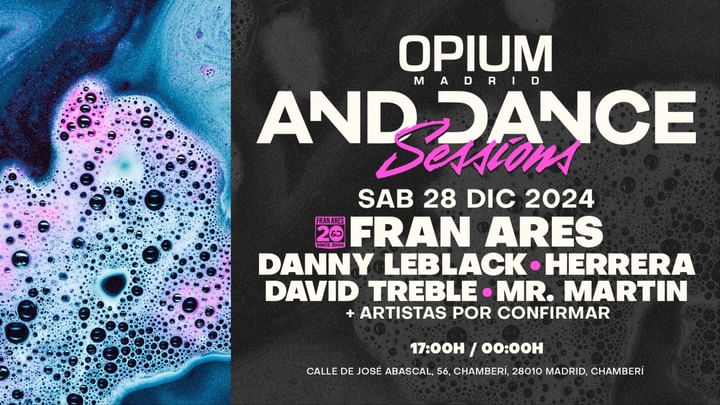 Cover for event: TARDEO AND DANCE SESSIONS @ OPIUM MADRID (SESION DE TARDE)