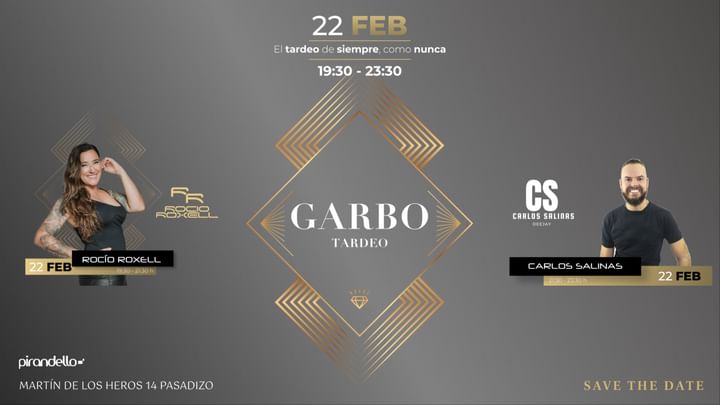 Cover for event: TARDEO CON GARBO