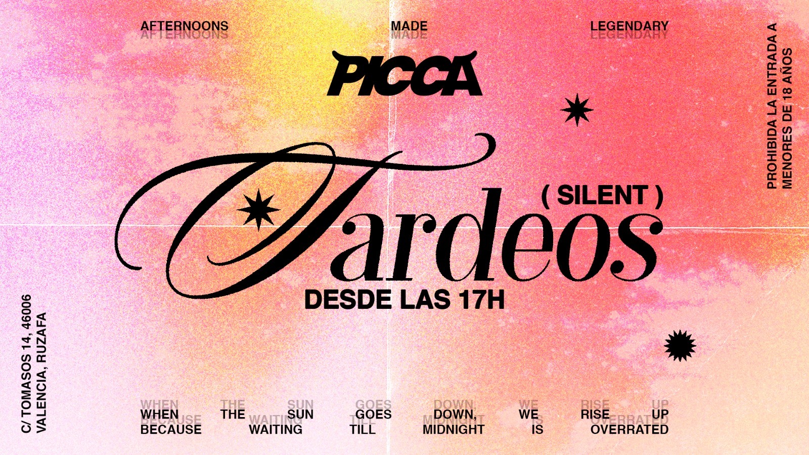 TARDEO SILENT SÁBADO 13/12 image