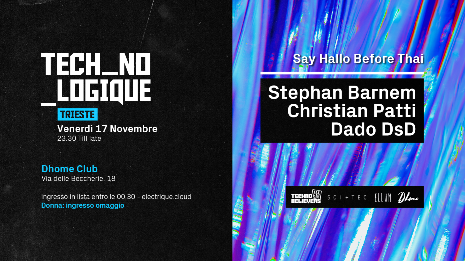 TECH_NO_LOGIQUE Trieste  w/ STEPHAN BARNEM image